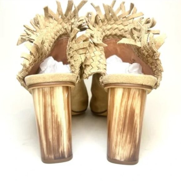 Wittner Cream Suede Peep-Toe Heeled Mules| 38 - Picture 4 of 7